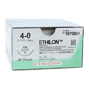 Ethilon Suture 4-0 1x30" Nylon Monofilament FSL Black 36/Bx