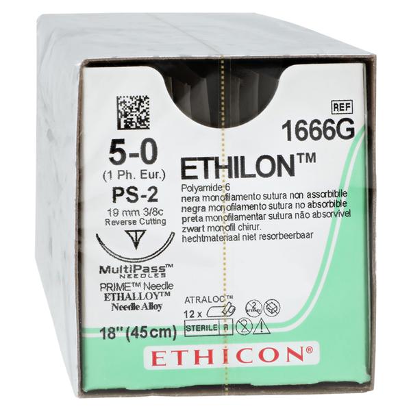Ethilon Suture 5-0 18" Nylon Monofilament PS-2 Black 12/Bx thumbnail 3