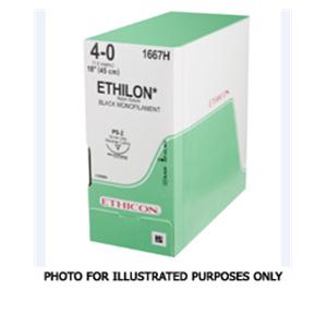 Ethilon Suture 10-0 1x12" Nylon Monofilament CS175-6/CS175-6 Black 12/Bx