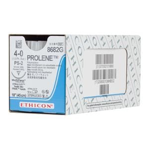 Prolene Suture 4-0 1x18" Polypropylene Monofilament PS-2 Blue 12/Bx