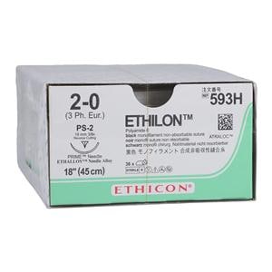 Ethilon Suture 2-0 18" Nylon Monofilament P-2 Black 36/Bx