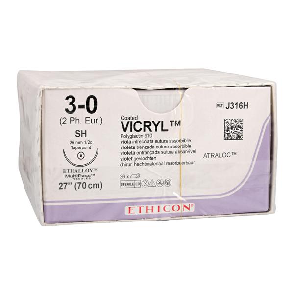 Vicryl Suture 3-0 27" Polyglactin 910 Braid SH Violet 36/Bx thumbnail 2