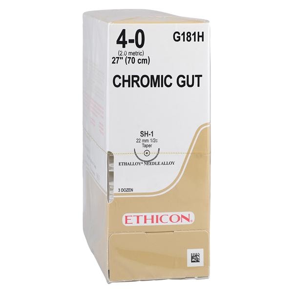 Suture 4-0 27" Chromic Gut Monofilament SH-1 Brown 36/Bx thumbnail 2