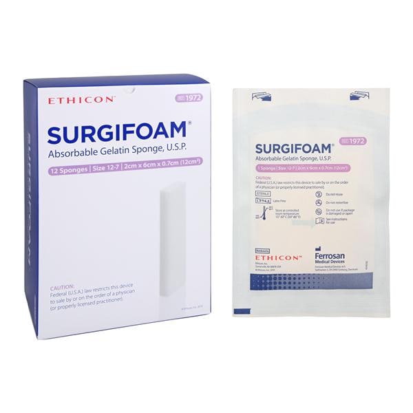Surgifoam Hemostatic Gelatin Sponge 2cmx6cmx7mm