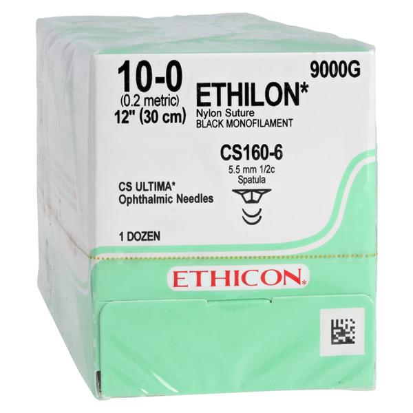 Ethilon Suture 10-0 12" Nylon Monofilament CS160-6/CS160-6 Black 12/Bx