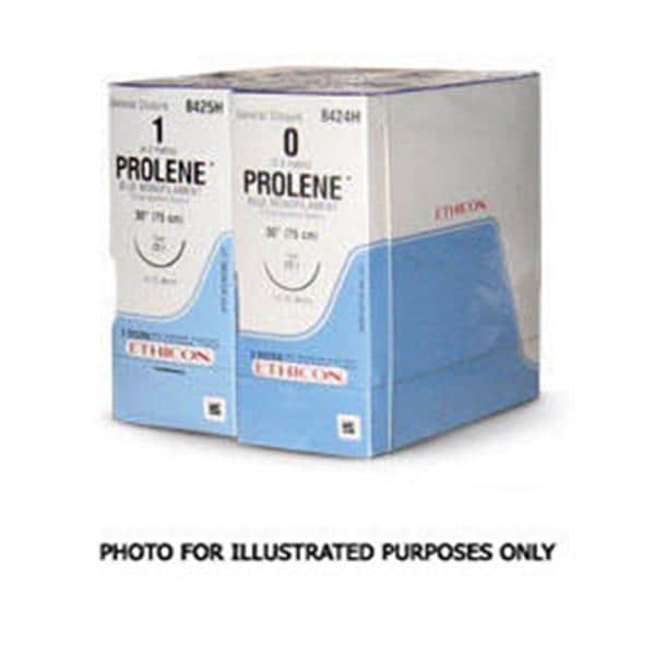 Prolene Suture 7-0 1x18" Polypropylene Monofilament BV-1/BV-1 Blue 36/Bx