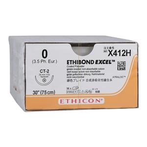 Ethibond Excel Suture 0 30" Polyester Braid CT-2 Green 36/Bx