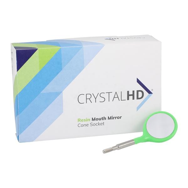 Crystal HD Mirror Size 4 Cone Socket Neon Green 12/Pk