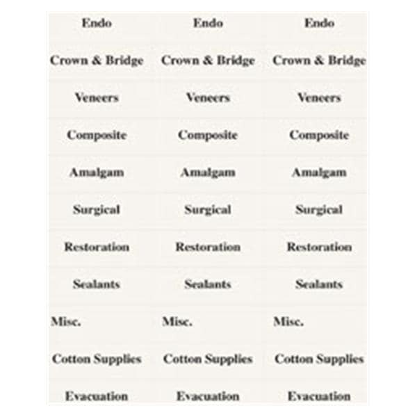 Procedure Tub ID Labels Clear 2/Pk