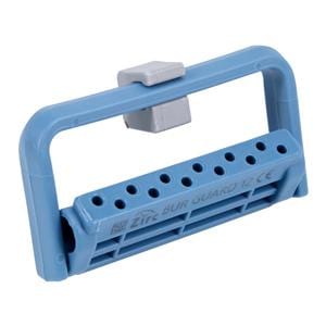 Steri-Bur Guard Bur Block Antimicrobial Microban 12 Hole Blue Detachable Lid Ea