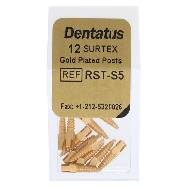 Surtex Posts Gold Plated Short 1.65 mm 12/Bx