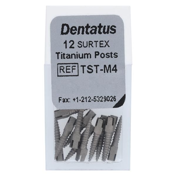 Surtex Posts Titanium Refill 9.3 mm 1.5 mm Parallel Sided & Tapered End 12/Bx