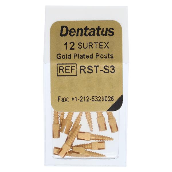 Surtex Posts Gold Plated Short 1.35 mm 12/Bx