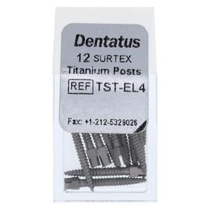 Surtex Posts Titanium Refill 14.2 mm 1.5 mm Parallel Sided & Tapered End 12/Bx