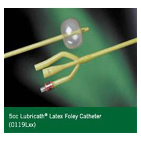 Lubricath 3-Way Foley/Irrigation Catheter Md Rnd Tp Slcn/Elstmr Ct 18Fr 30cc
