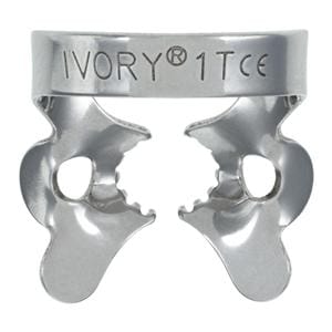 Ivory Rubber Dam Clamp Winged Size 1T Ea