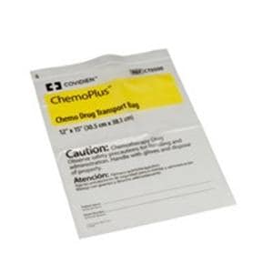 ChemoPlus Transport Bag 4mil 6x9" Clear/Yellow Plastic 200/CA