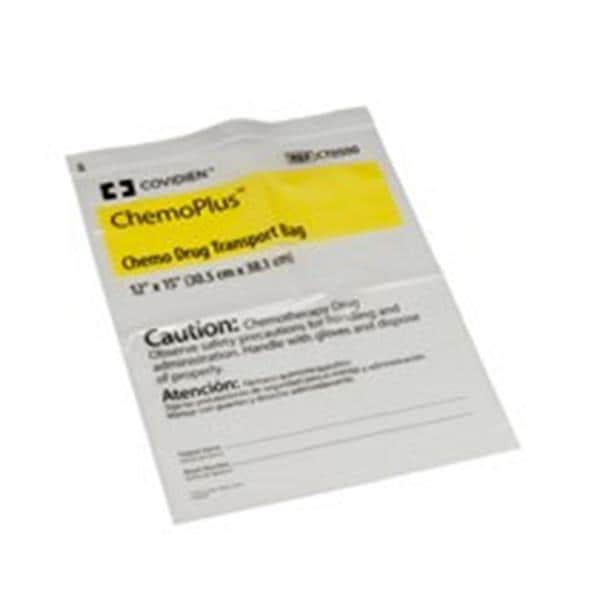 ChemoPlus Transport Bag 4mil 6x9" Clear/Yellow Plastic 200/CA