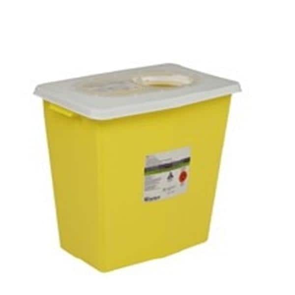 ChemoSafety Chemotherapy Waste Container 8gal Ylw 11x15.5x17.75" Hng Ld Plstc Ea, 10 EA/CA