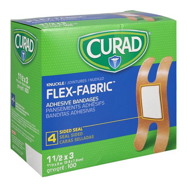 Curad Adhesive Bandage Fabric 3x1.5" Natural Sterile 100/Bx, 12 BX/CA