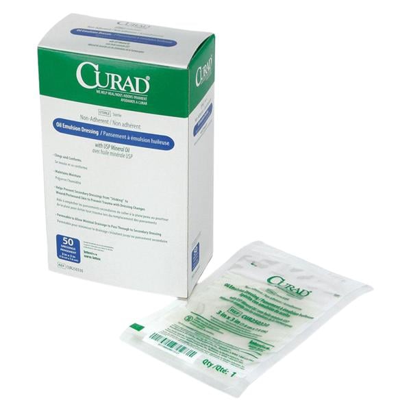 Gauztex Oil Emulsion Gauze Dressing 3x3" Cohesive Beige, 12 BX/CA