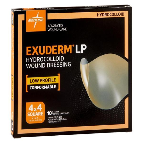 Exuderm LP Hydrocolloid Dressing 4x4" Thin Not Made With Natural Rubber Latex