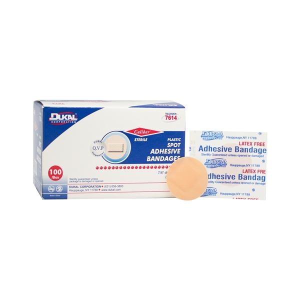 Caliber Adhesive Bandage Plastic 7/8" Tan Sterile 100/Bx, 1 BX/CA