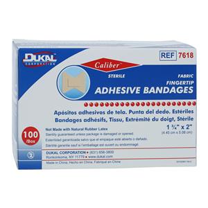 Caliber Adhesive Bandage Fabric 1-3/4x2" Tan Sterile 100/Bx