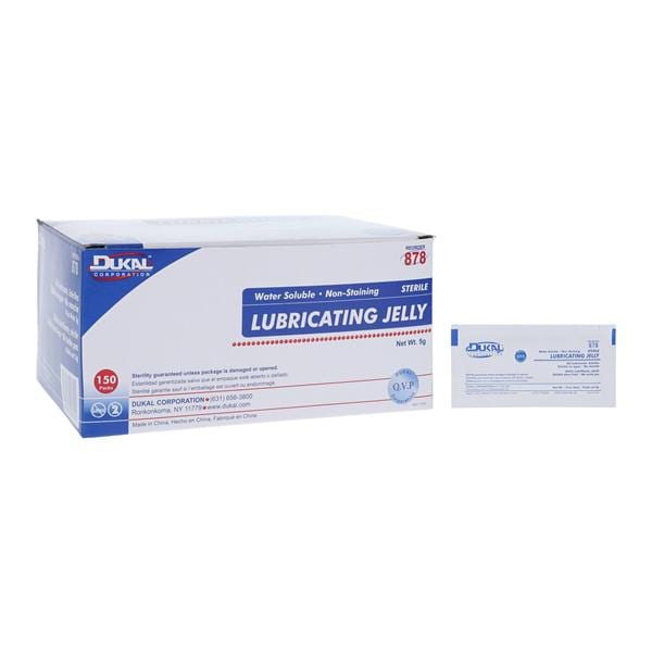 Lubricating Jelly 5gm Foil Packet 150/Pk, 10 PK/CA