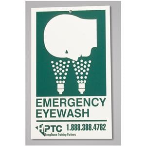 OSHA Sign Emergency Eyewash 11 in x 7 in Ea