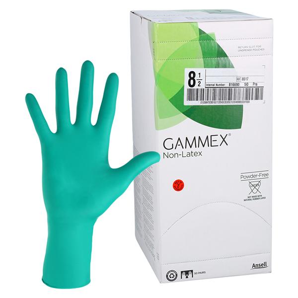 GAMMEX Non-Latex Neoprene Surgical Gloves 8.5 Green 50Pr/Bx
