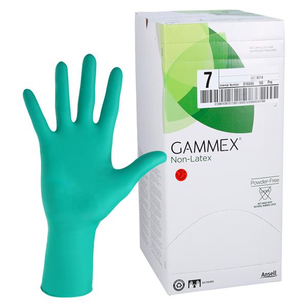 GAMMEX Non-Latex Neoprene Surgical Gloves 7 Green 50Pr/Bx