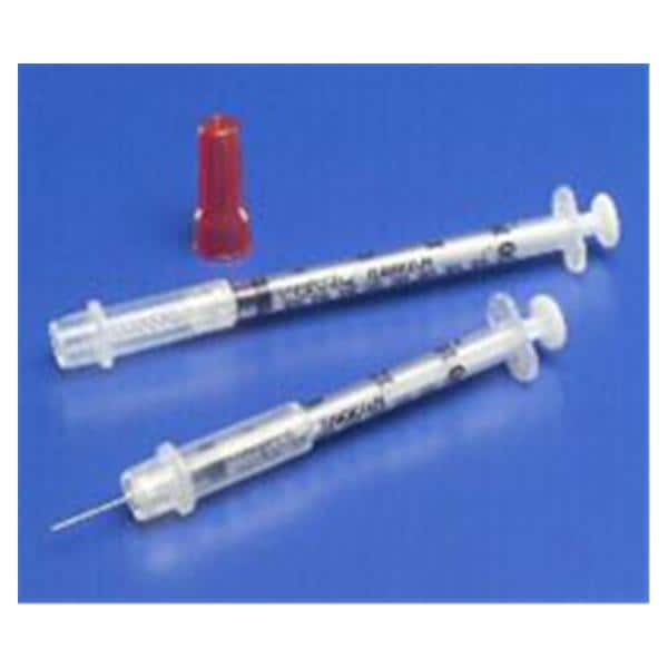 Monoject TB Syringe/Needle 28gx1/2" 1cc Prm Atch Ndl Sfty LDS 100/Bx, 5 BX/CA