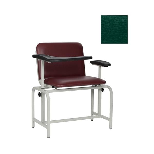 Blood Draw Chair Hunter Green Steel 450lb Capacity Ea