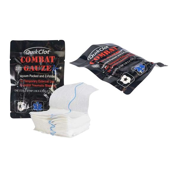QuikClot Combat LE Hemostatic Gauze Non-Woven Material 3"x4yd Sterile Ea