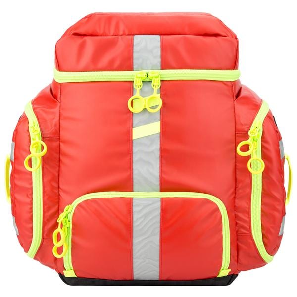 G3 Clinician Jump Bag Pack 7x19x22" Red/Yellow Zipper Closure Mld Shldr Strp