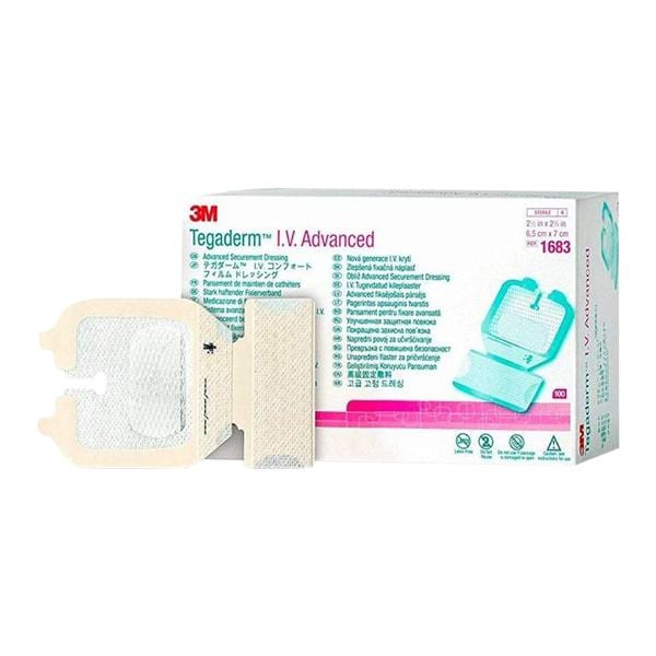 Tegaderm Advanced Film IV Dressing 2-1/2x2-3/4" Sterile Adhesive Transparent LF