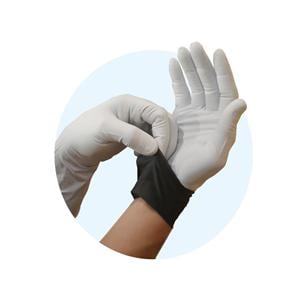 MICROFLEX APEXPro Nitrile Exam Gloves 3XL Wt Exterior / Blk Interior NS 90/Bx