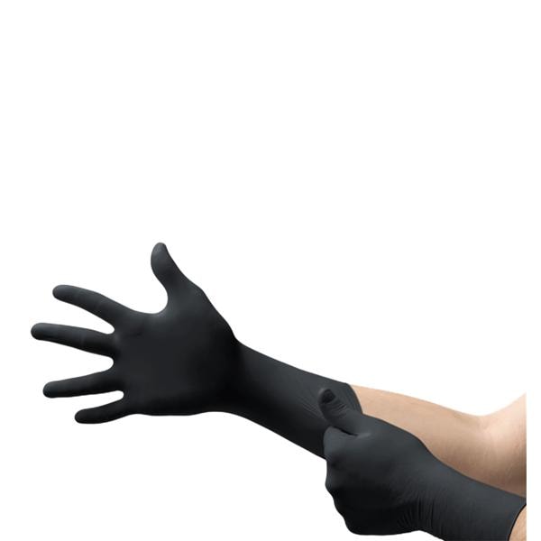 MICROFLEX MidKnight Xtra Nitrile Exam Gloves Small Black Non-Sterile 100/Bx, 10 BX/CA