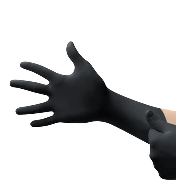 MICROFLEX MidKnight Xtra Nitrile Exam Gloves X-Large Black Non-Sterile