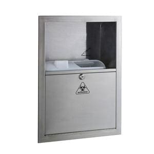 Sharps Disposal Container 5-1/8x13-3/4x19-1/8" Stainless Steel f/ Shrp Objcts Ea