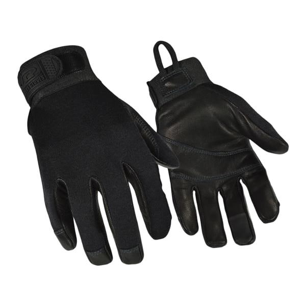 Ringers Synth Lthr/Kevlar/Flxbl Thrmplstc Rbr Flm Rstnc Tactical Gloves XS Blk