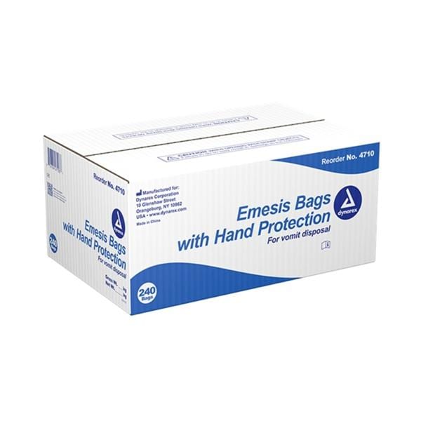 Emesis Bag 3.5" Clear Plastic 240/Ca