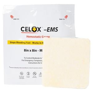 Celox Hemostatic Hemostatic Gauze 8x8" Sterile LF