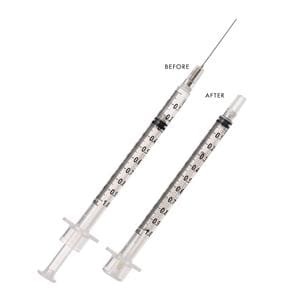 VanishPoint Hypodermic Syringe/Needle 25gx1" 1cc Safety Low Dead Space 100/Bx, 8 BX/CA