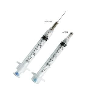 VanishPoint Hypodermic Syringe/Needle 23gx1" 3cc Rtrctbl Fx Ndl Sfty LDS 100/Bx