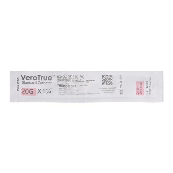 VeroTrue IV Catheter IV Port 20 Gauge 1-1/2" 50/Bx, 4 BX/CA