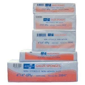 Woven Cotton Gauze Sponge 4x8" 12 Ply Non-Sterile