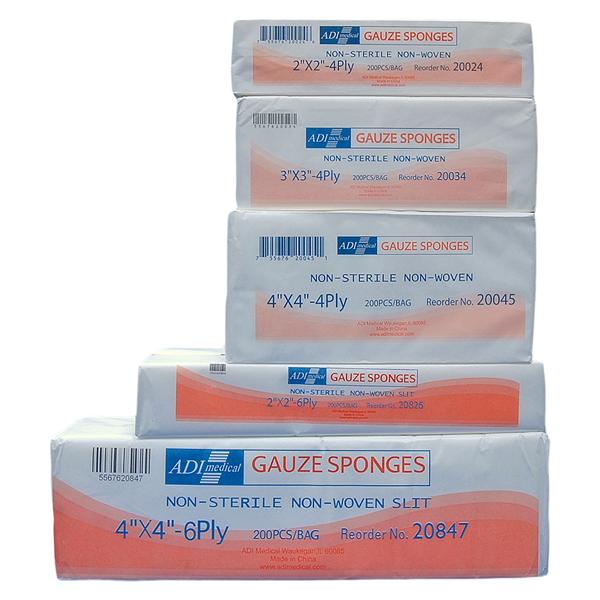 Woven Cotton Gauze Sponge 4x8" 12 Ply Non-Sterile