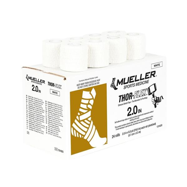 ThorFlex Athletic Tape 65% Polyester/35% Non-Woven 2"x6yd White NS 24/Ca